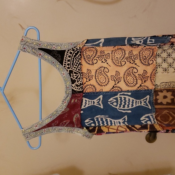 Vintage Sacred Threads Maxi Slip Drss With Side Slips Sz S - Picture 5 of 13